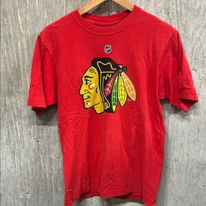 Reebok Patrick Kane Chicago Blackhawks Red Sports Graphic Tee Small